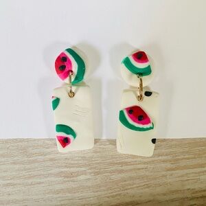 Handmade watermelon dangles